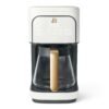 Beautiful 12 Cup Programmable Coffee Maker, White Icing by Drew Barrymore
