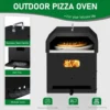 YDLW 14"Outdoor Pizza Oven Wood Fired Pizza Oven Portable Patio Ovens & Pizza Stone, Pizza Peel,Adjustable Legs,Waterproof Cover