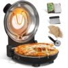 Virtu Electric Pizza Oven & Pizza Maker Machine, 12 Inch Pizza cooker for Kitchen Countertops up to 790°F, Black