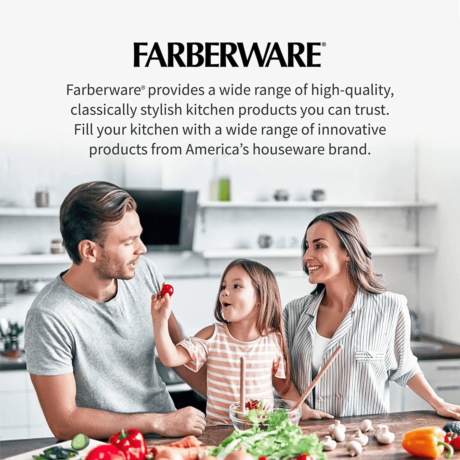 Farberware EdgeKeeper 14-Piece Stainless Steel Triple Riveted Slim Knife Set, Block Built-in Sharpener Navy