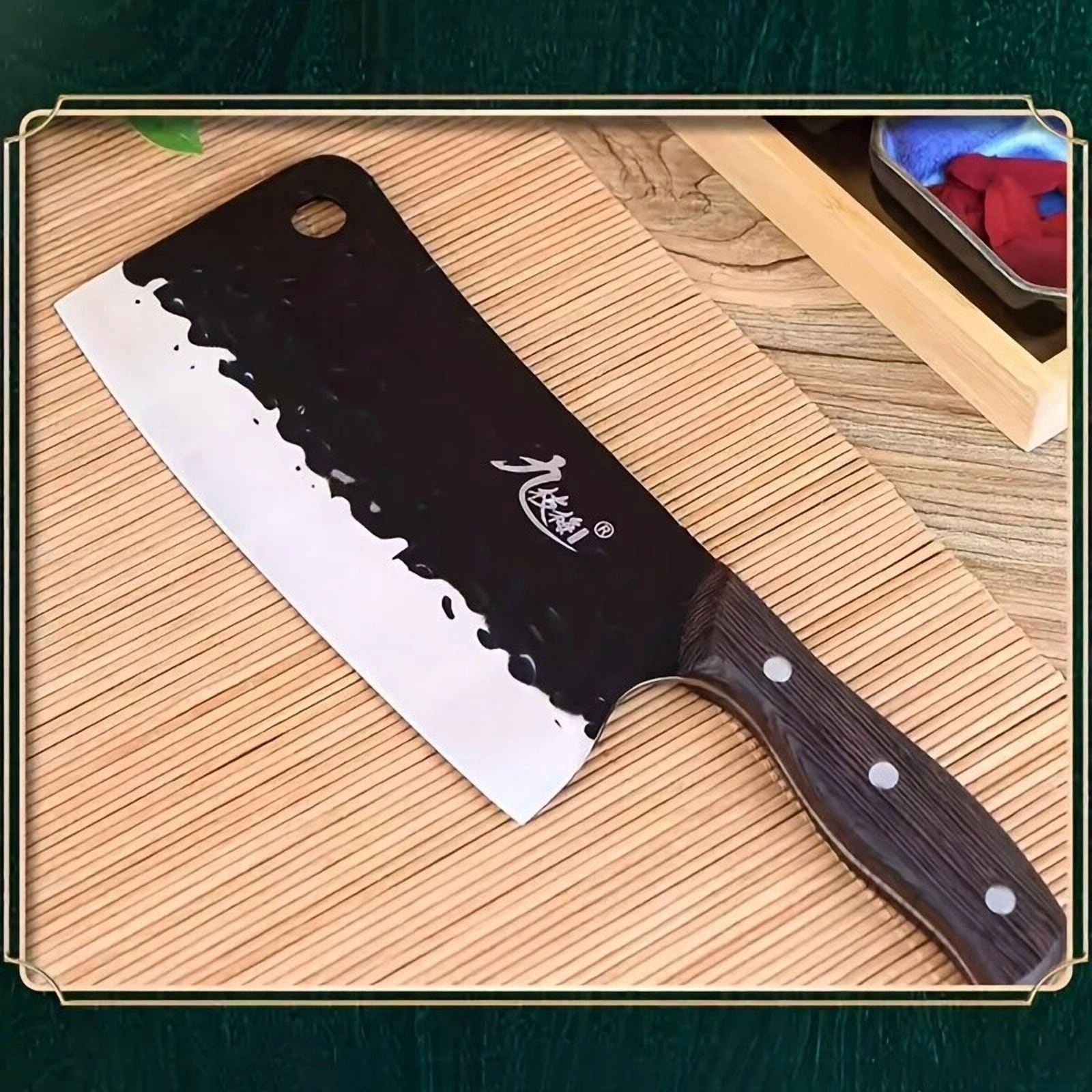 Heavy Duty Meat Bone Cleaver Knife Effortless Meat & Bone Cutting For Kitchen