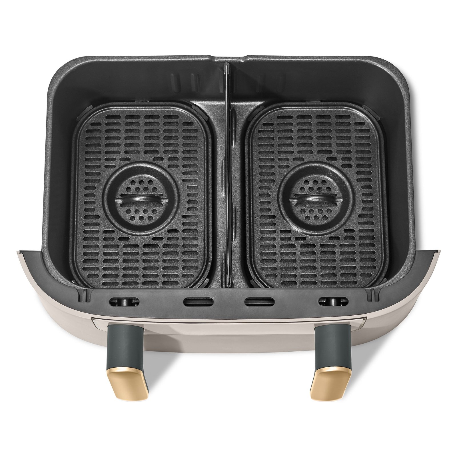 Beautiful 9 Qt TriZone Air Fryer, Porcini Taupe by Drew Barrymore